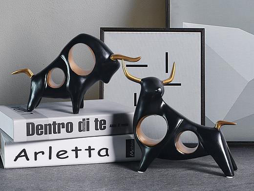 对牛工艺品摆件