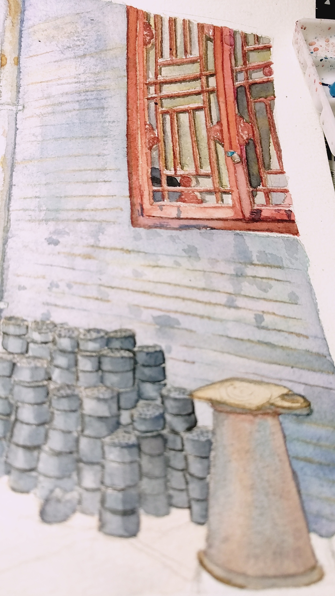 赵堂子胡同3号院朱启钤故居·水彩画(图ZNjU2OTM2OTY=) - 创作习作 - 站酷设计师我叫清修原创素材 - 站酷ZCOOL