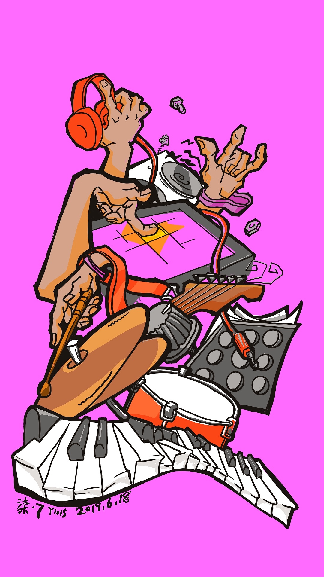 Jobs系列插画第一季合集（图ZMTY5OTg3NzY0） - 新锐潮流插画 - 站酷设计师柒点7原创素材 - 站酷ZCOOL