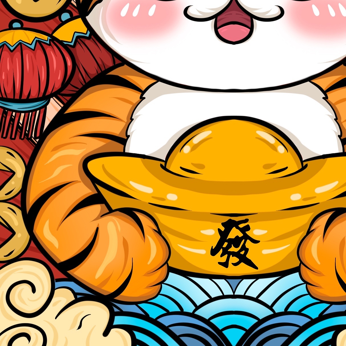 国潮老虎《日进斗金》