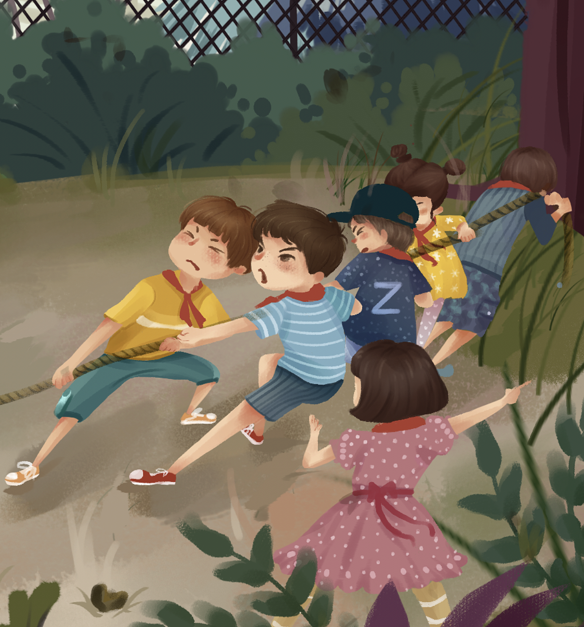 《学校的拔河比赛》