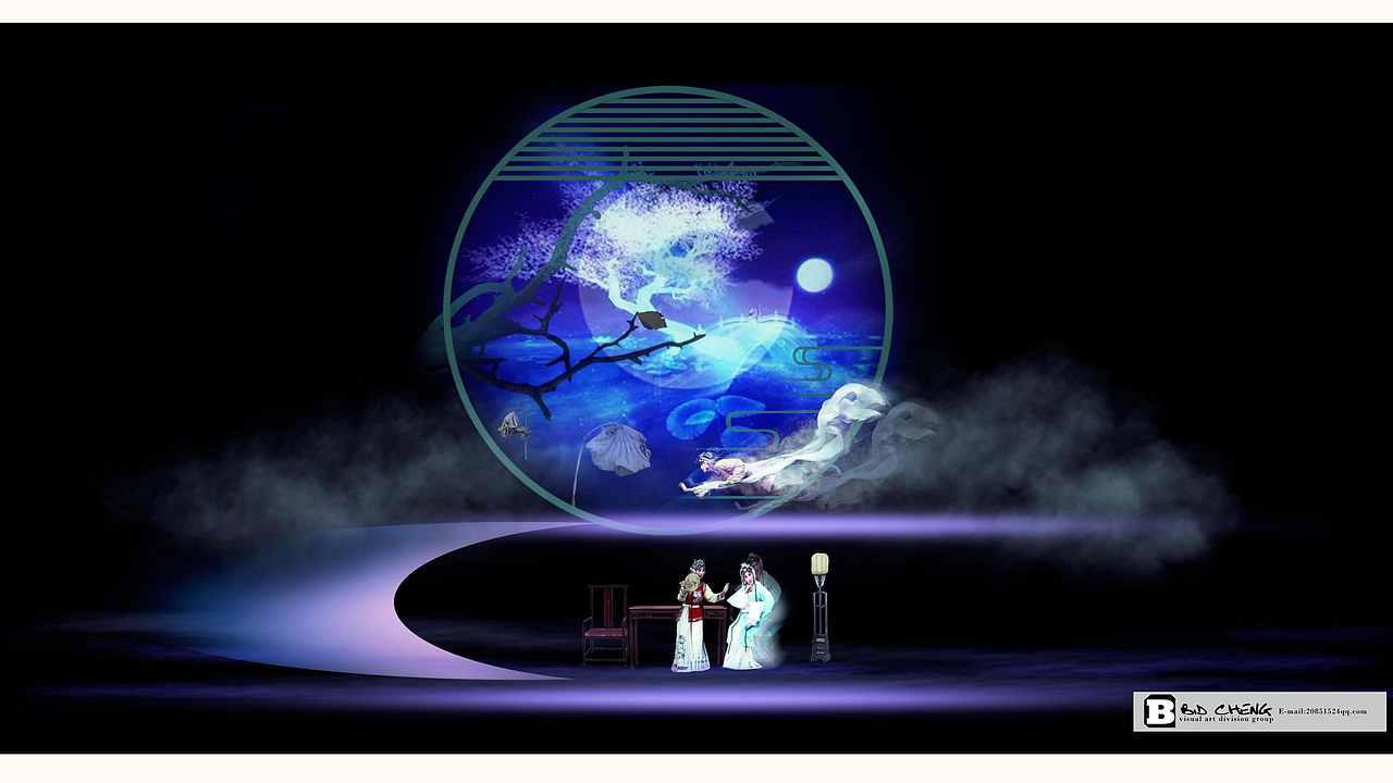 现代多媒体昆曲牡丹亭舞台概念方案设计