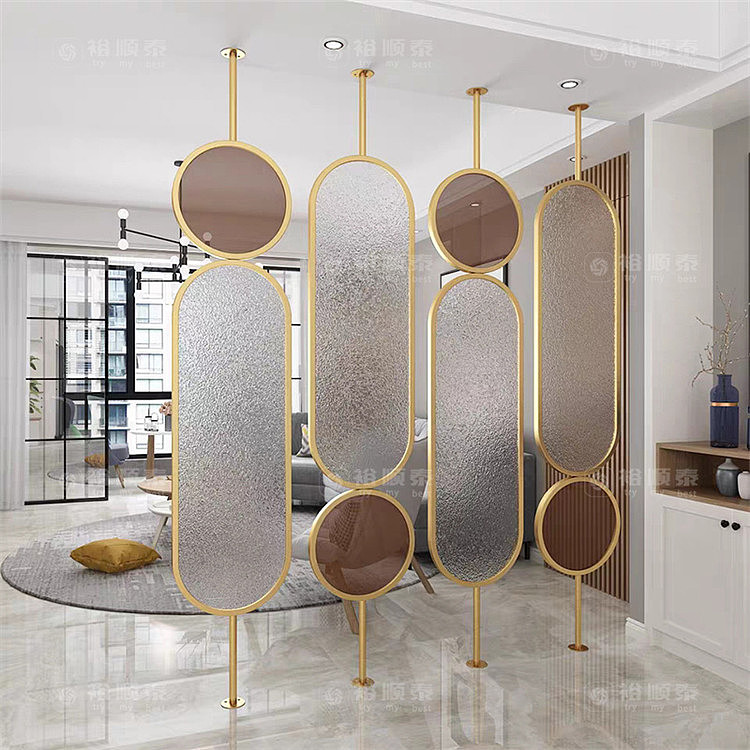 酒店不锈钢长虹玻璃屏风众钰定制