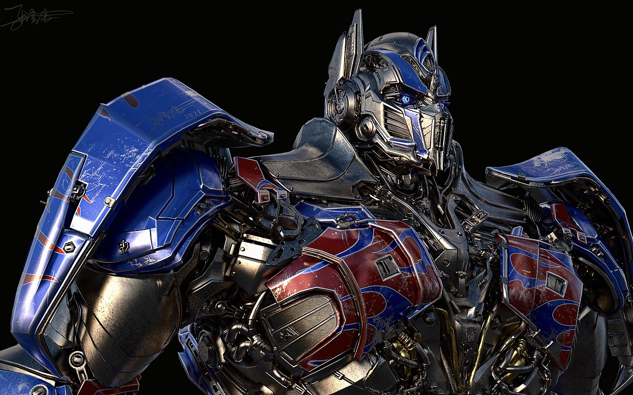 变形金刚擎天柱渲染