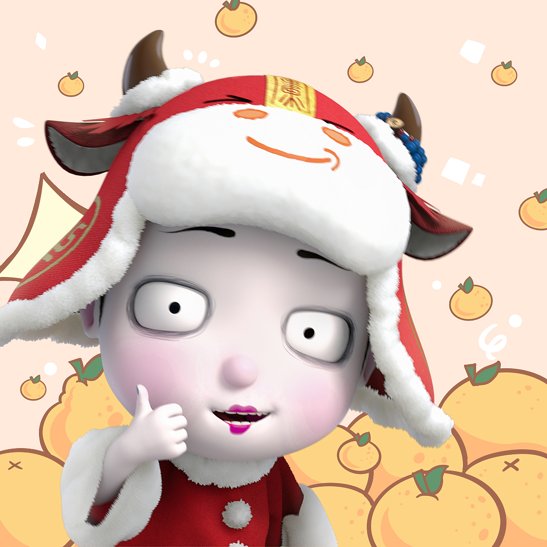 祝你岁岁常欢愉，年年皆胜意 | 僵小鱼新年头像&壁纸（图ZMjQyNjI5OTcy） - 动画片 - 站酷设计师僵小鱼原创素材 - 站酷ZCOOL