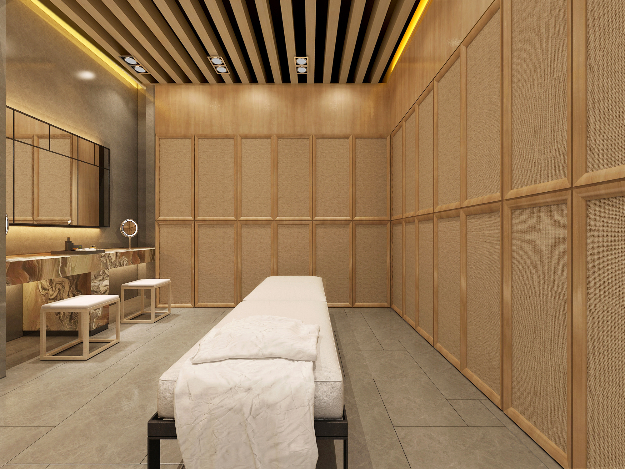 新中式洗浴中心更衣室- 建E网3D模型下载网