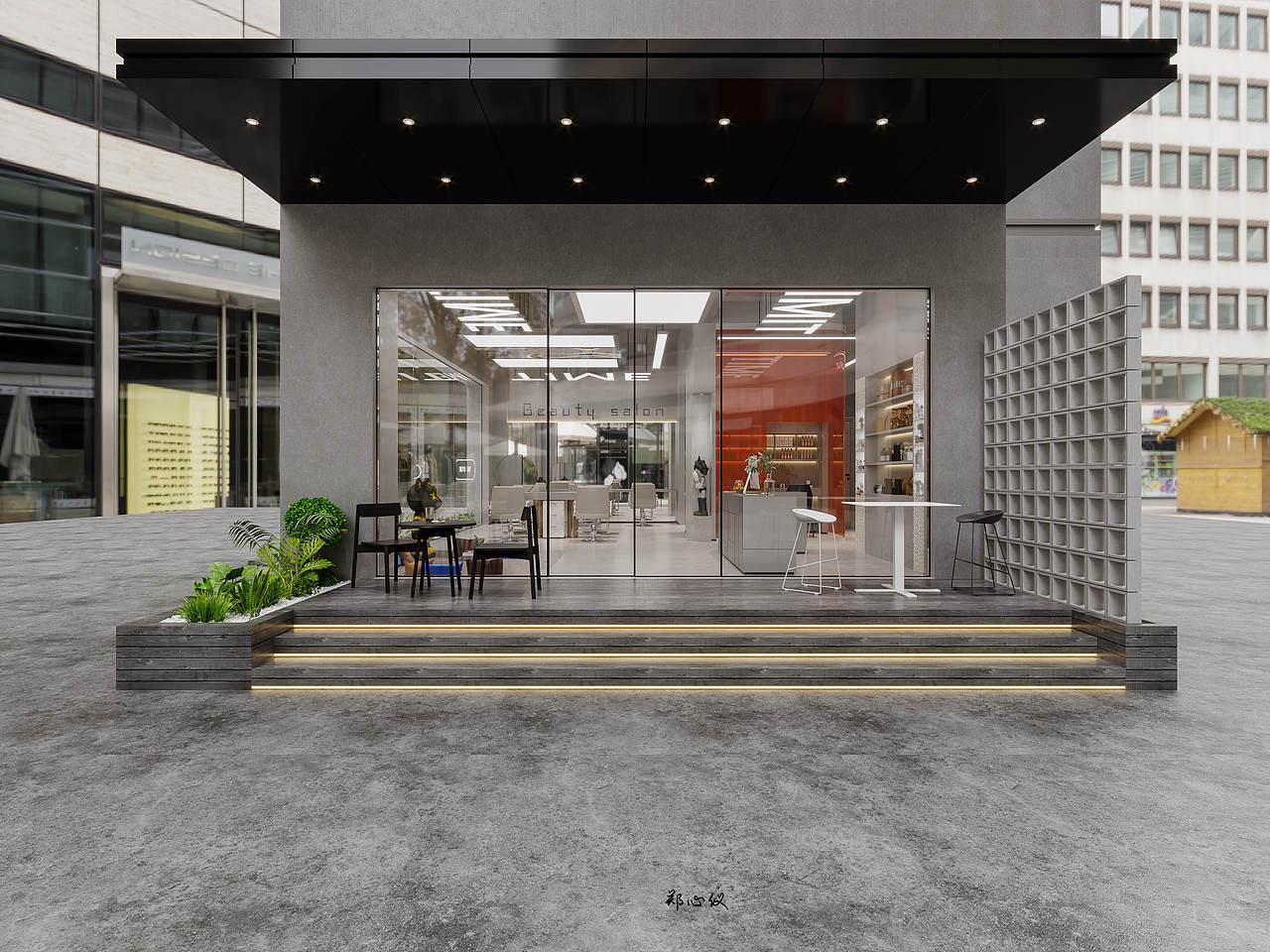 理发店设计（图ZMjgwMDYwNzgw） - 商业空间设计 - 站酷设计师心仪18919699883原创素材 - 站酷ZCOOL