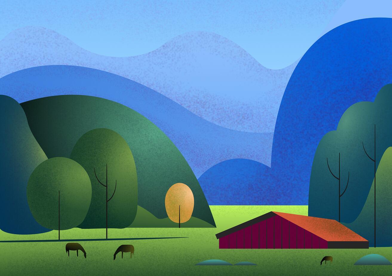 牧场|插画|商业插画|z31199691 - 原创作品 - 站酷 (zcool)