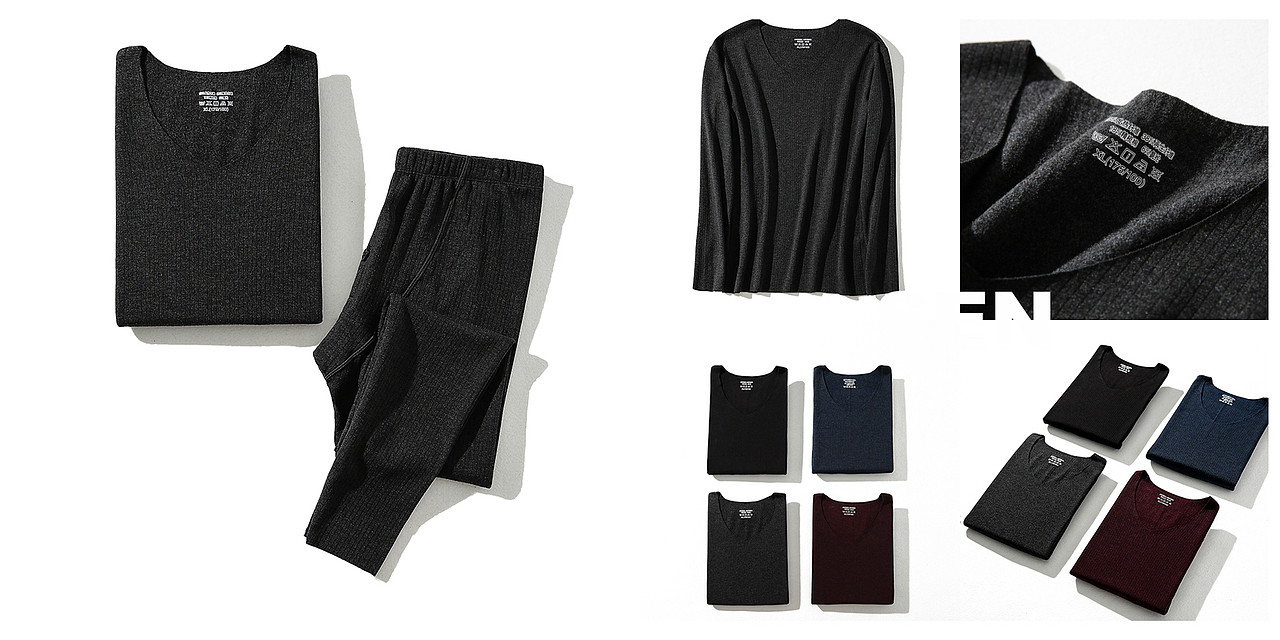 服装拍摄｜男士保暖内衣服装静物拍摄