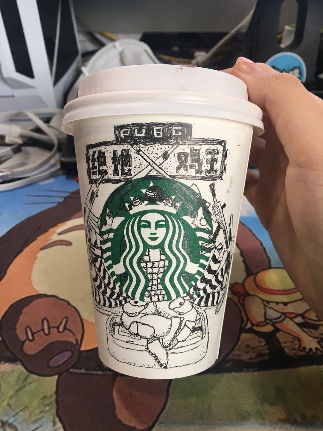 星巴克涂鸦-绝地求生