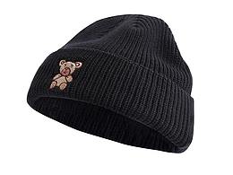 sunhero卡通小熊針織帽潮牌冷帽秋冬款雅痞ins保暖毛線