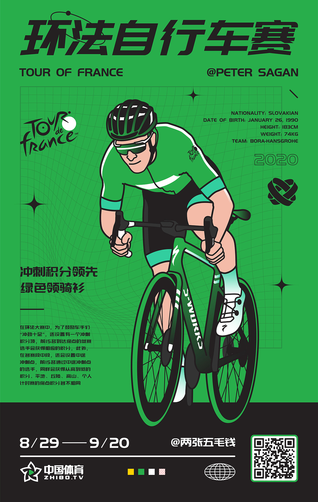 2020环法自行车赛领骑衫海报