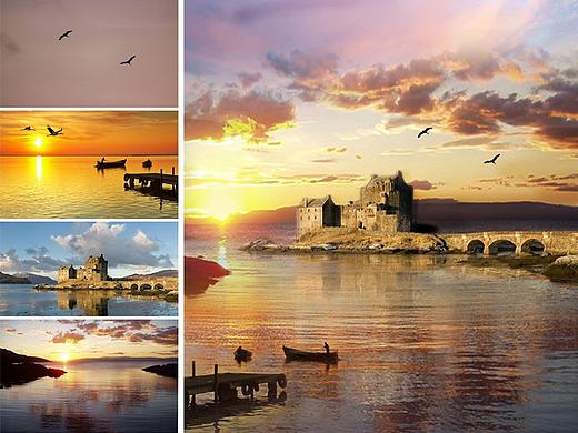 夕陽西下（個人主頁-ZMjQ1MzM4NDA=） - 修圖/后期 - 站酷設(shè)計師妖小七YJ原創(chuàng)素材 - 站酷ZCOOL