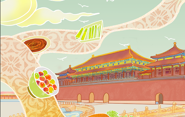 烤鸭回宫商业插画（图ZMjE4NTA1NjI0） - 商业插画 - 站酷设计师方醒醒原创素材 - 站酷ZCOOL