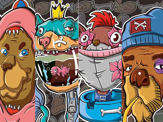 四只狗的故事（個(gè)人主頁-ZMjUxNzM4MDA=） - 創(chuàng)作習(xí)作 - 站酷設(shè)計(jì)師楓墨君原創(chuàng)素材 - 站酷ZCOOL