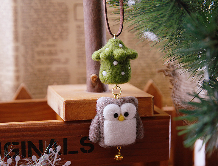 猫头鹰圣诞树羊毛毡 =3=