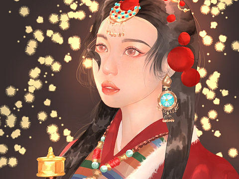 民族人物插画