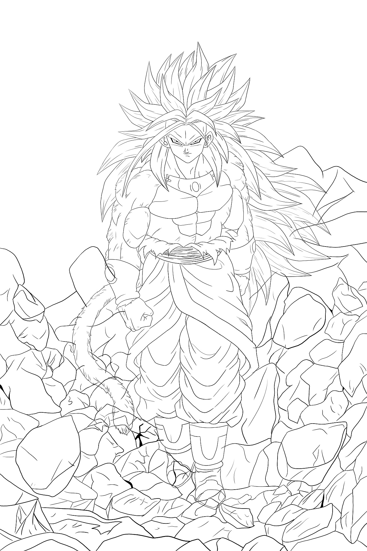 龙珠af 超5布罗利|动漫|其他动漫|周阿政 - 原创作品 - 站酷 (zcool)