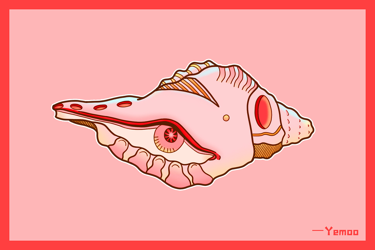 一只小海螺|纯艺术|绘画|李家麦兜兜 - 原创作品 - 站酷 (ZCOOL)