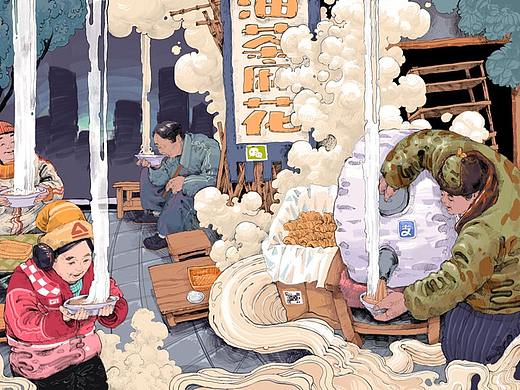 陕西美食公众号《话吃画吃》近期插图回顾