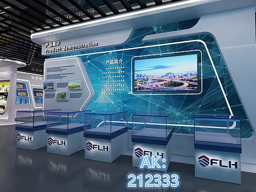 富乐华科技展厅3D设计效果图