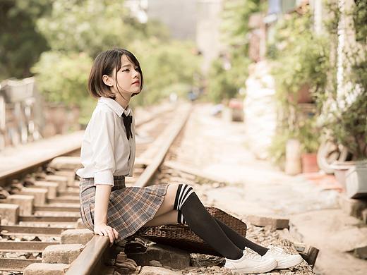 “JK”女孩图片修图