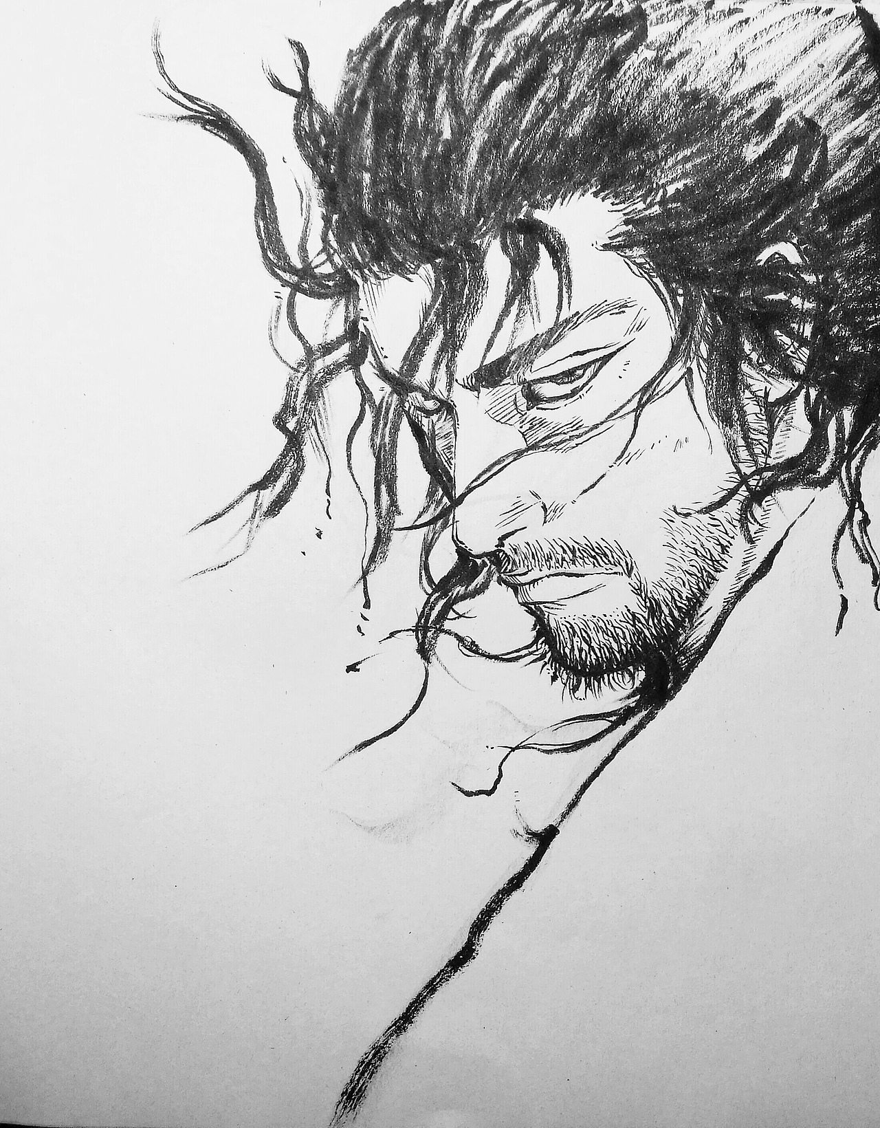 个人手绘作品-临摹-浪客行