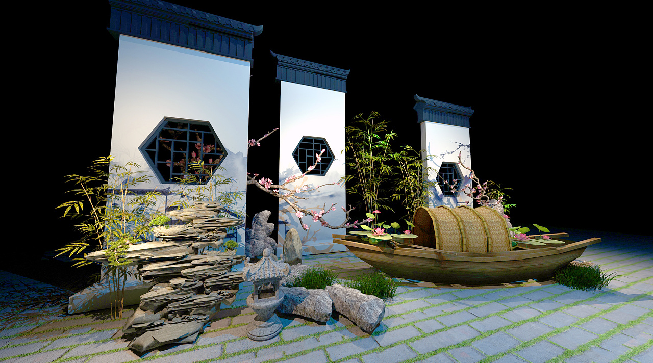 中式美陈|空间|景观设计|凯子额 - 原创作品 - 站酷 (zcool)