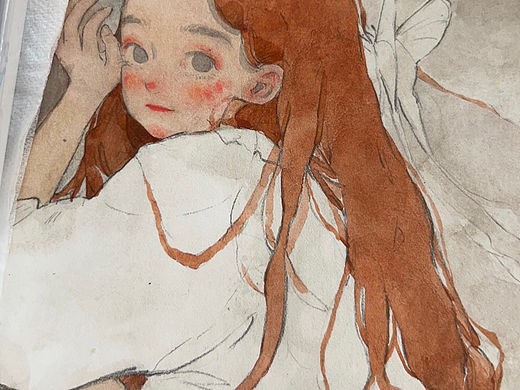 复古插画女孩