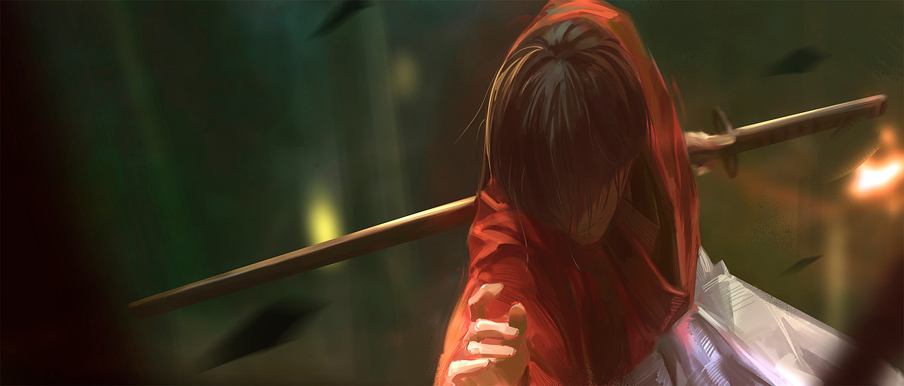 浪客剑心（图ZMzA0NDI4MDM2） - 商业插画 - 站酷设计师KONG爺原创素材 - 站酷ZCOOL