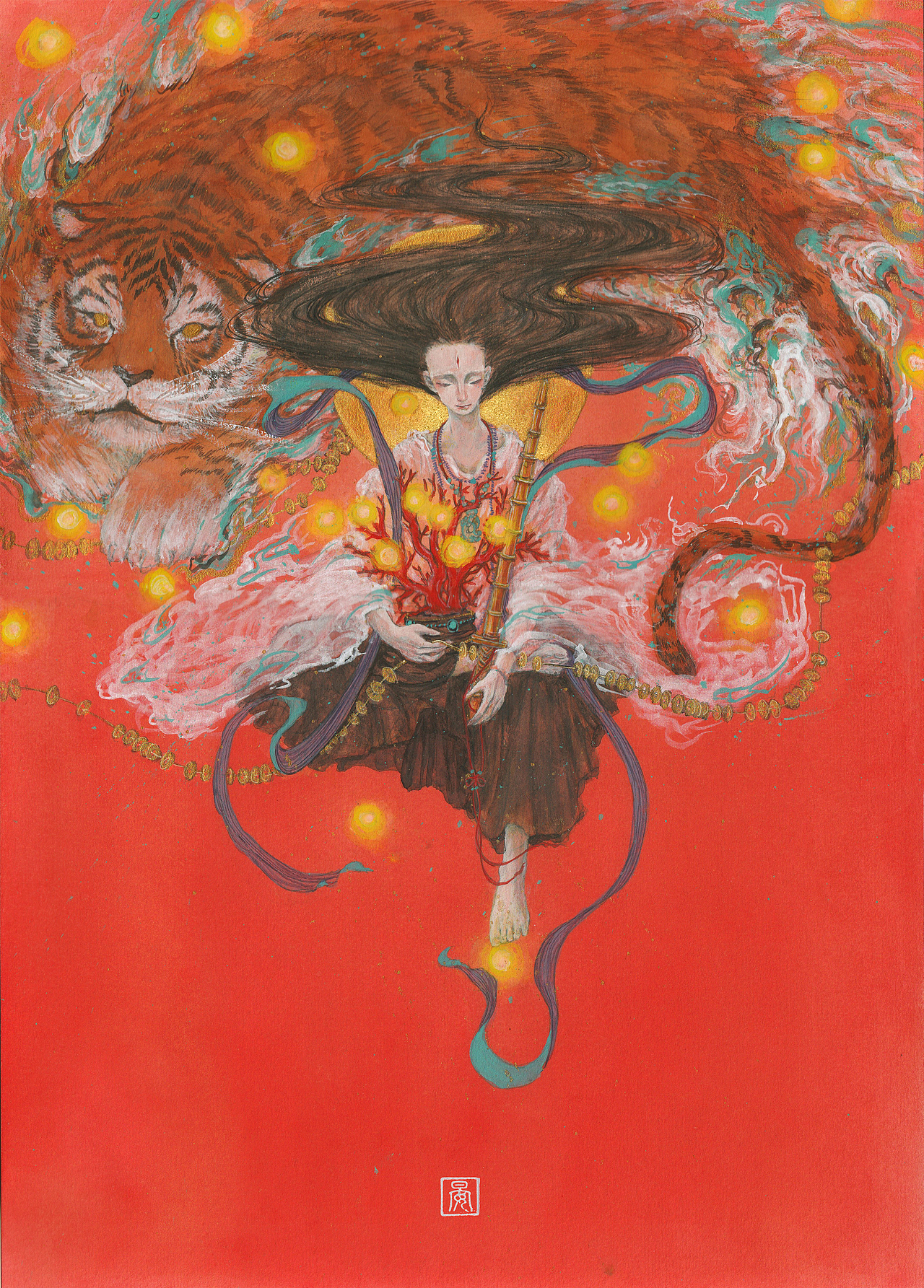 懿晏2019年终总结·插画·岩彩·模型·版画