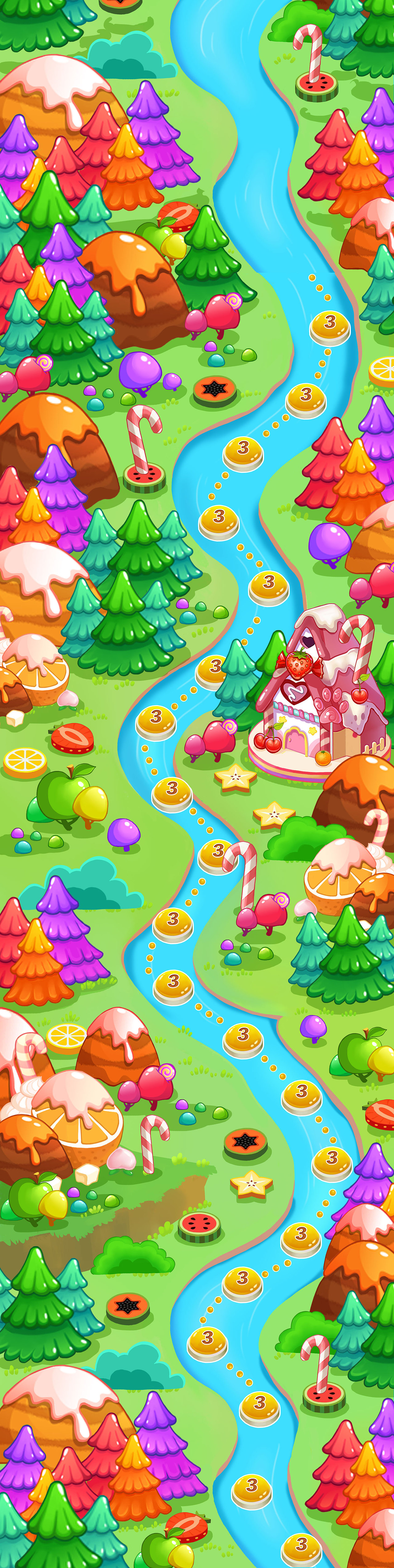 水果乐消消小程序游戏ui设计