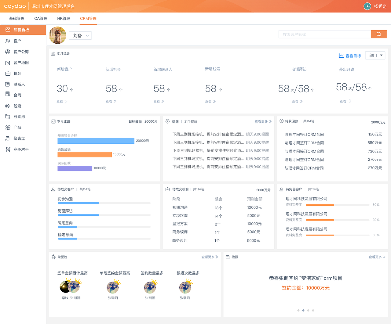 daycrm后台界面图（图ZMTAxMTk5NjE2） - 其他网页 - 站酷设计师禾禾hehe原创素材 - 站酷ZCOOL