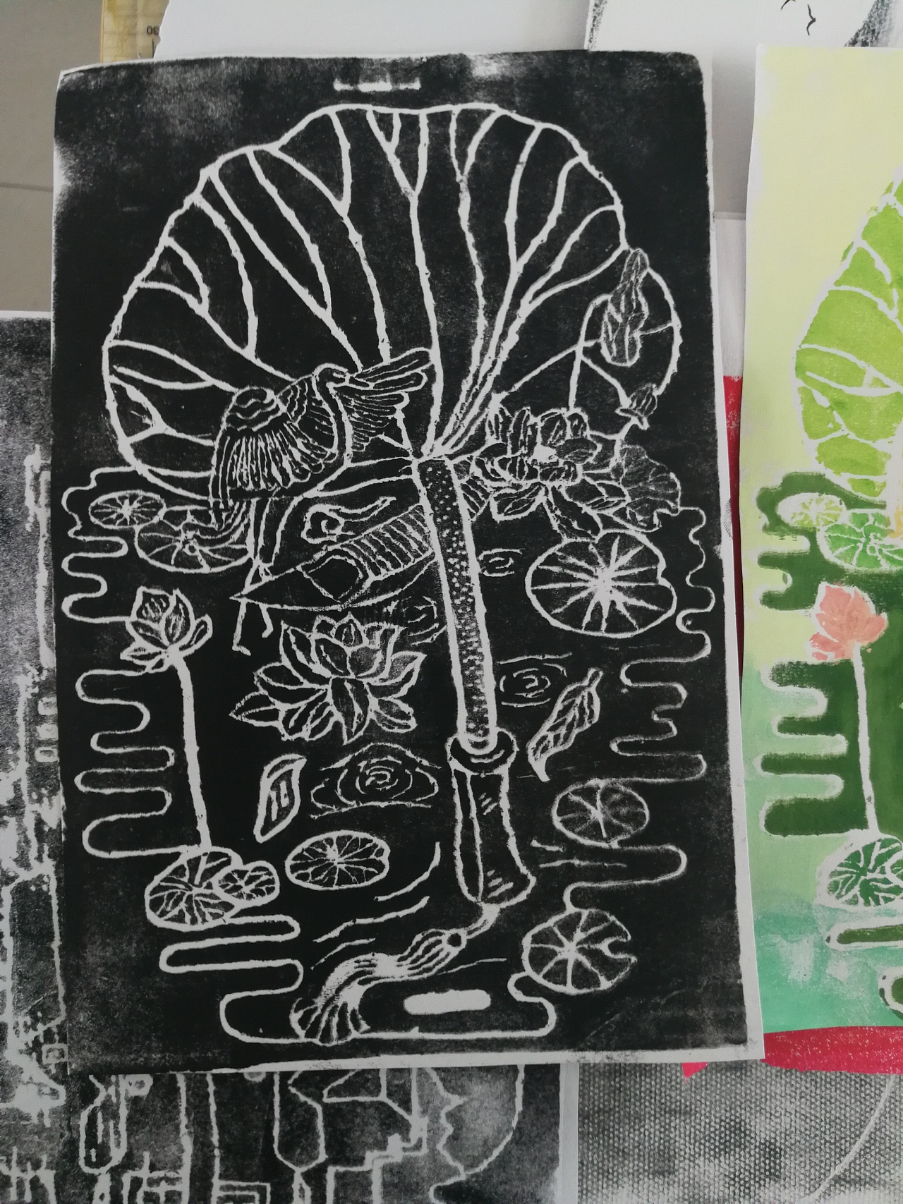 插画-kt板漏印版画-江南|插画|艺术插画|范子逸 - 原创作品 - 站酷