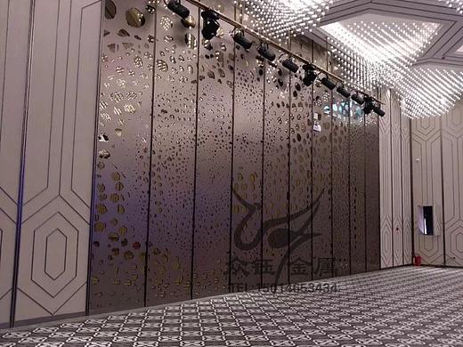 酒店特色景墙格栅 仿古铜不锈钢景墙隔断 现代流行款式