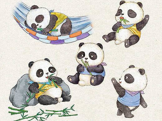 绘本小熊猫吃竹子的故事