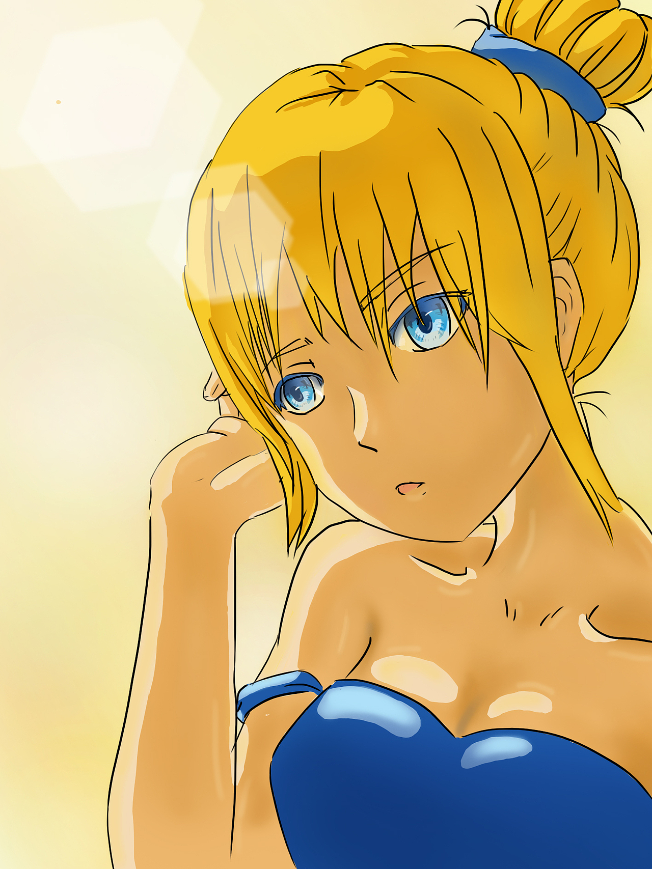 女孩 逆光（图ZMTEzNzUxOTA4） - 单幅漫画 - 站酷设计师小卡酱原创素材 - 站酷ZCOOL