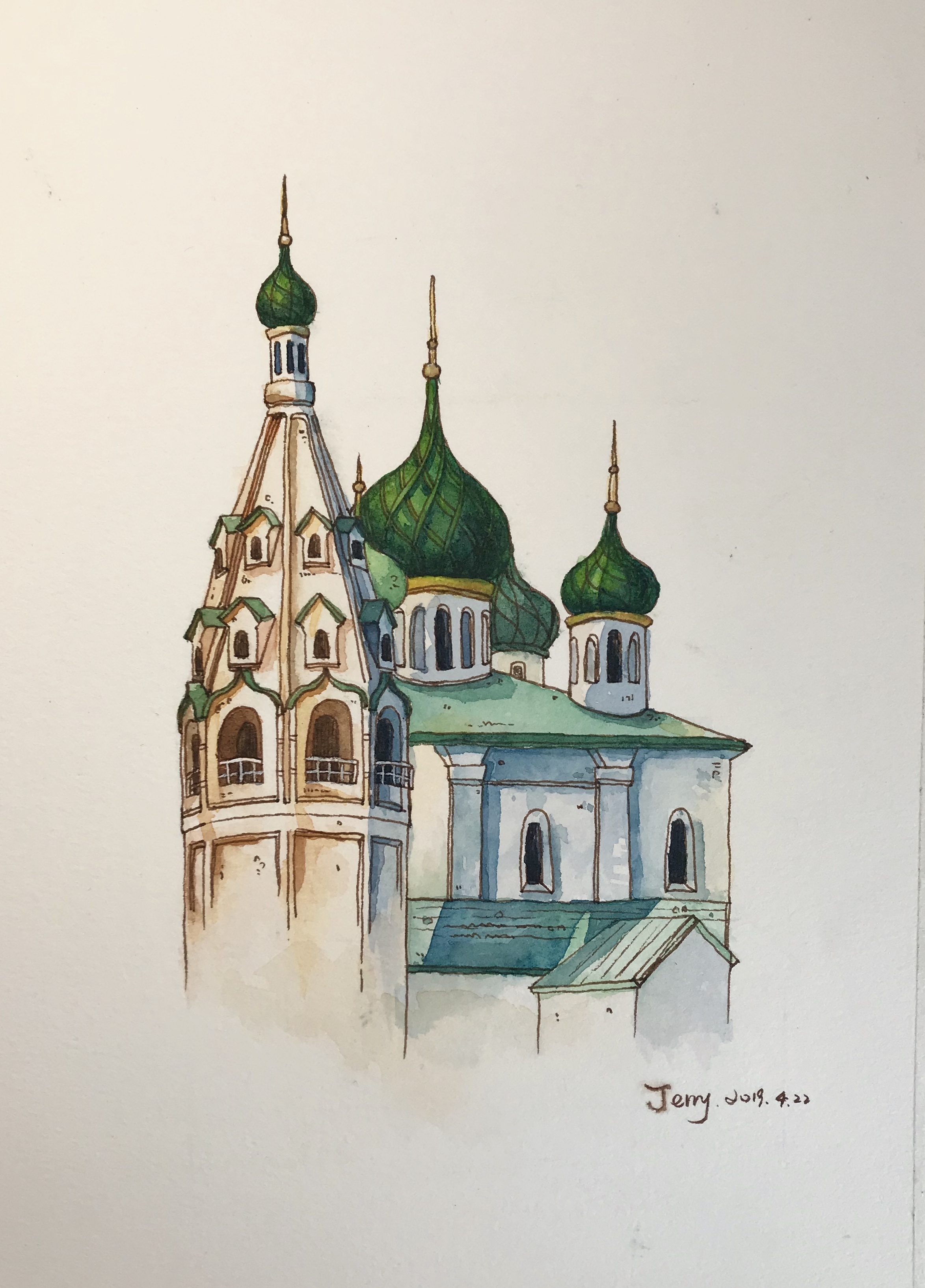 练习淡彩小房子|插画|插画习作|吉三石 - 原创作品 - 站酷 (zcool)