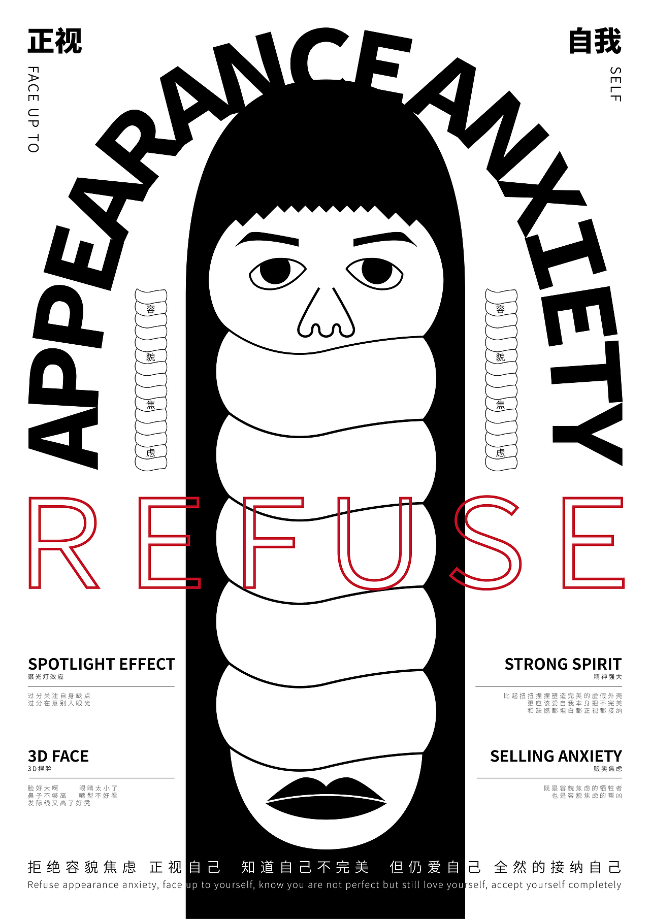 拒绝容貌焦虑|平面|海报|团饭嗨 - 原创作品 - 站酷 (zcool)