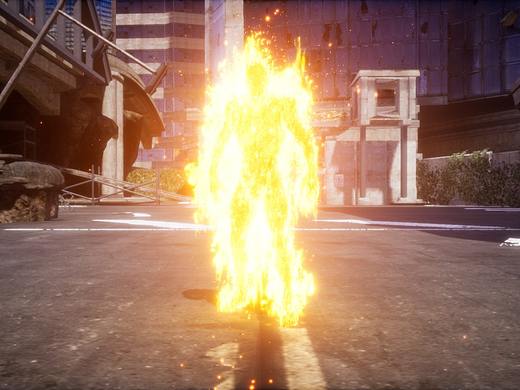 【UE4】火人特效