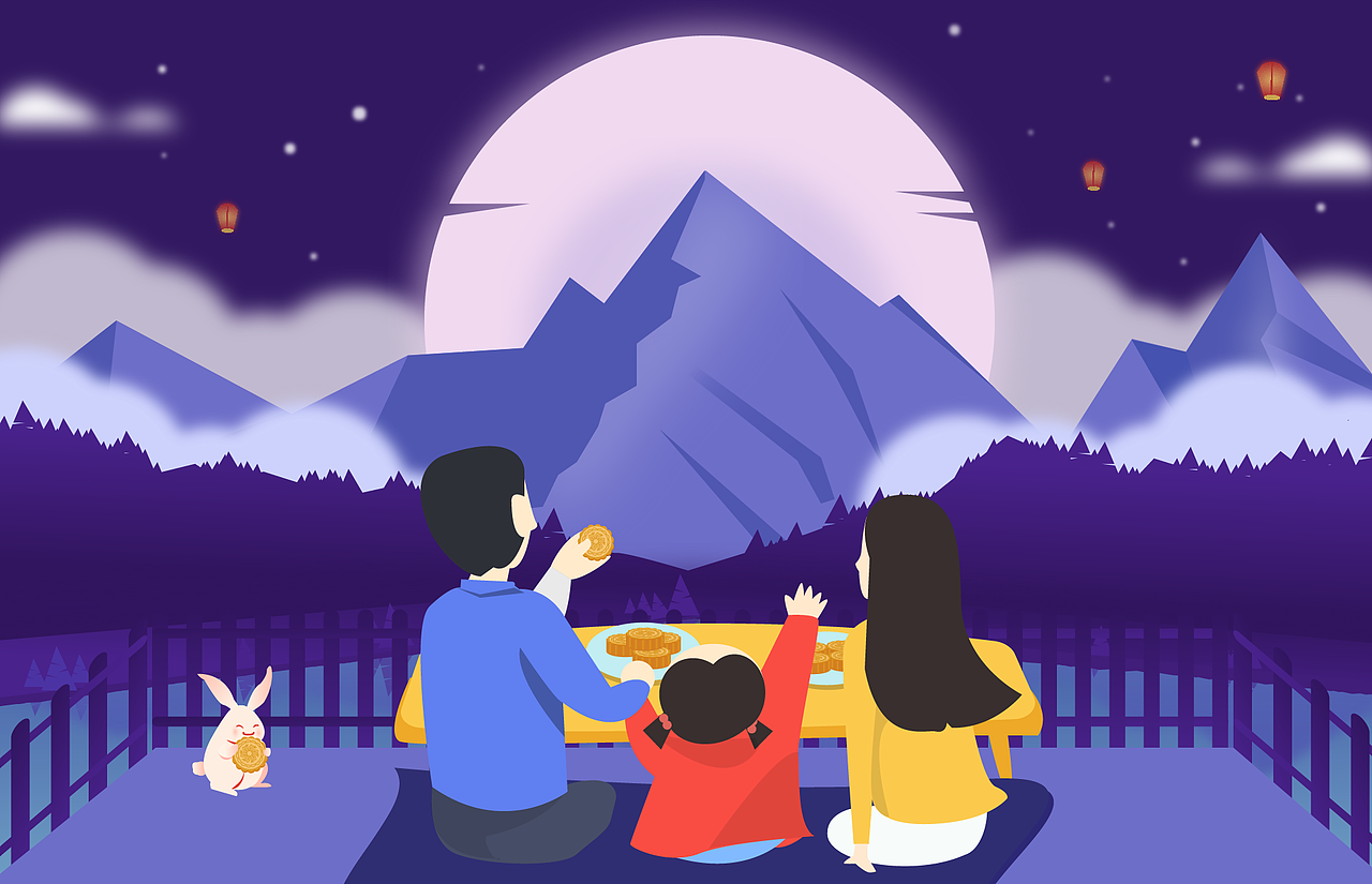 2019插畫- 春節(jié) 元旦 冬至 秋天 國慶 中秋 五一（圖ZMTg4MjU5MzQ4） - 商業(yè)插畫 - 站酷設計師zhouzhou957原創(chuàng)素材 - 站酷ZCOOL