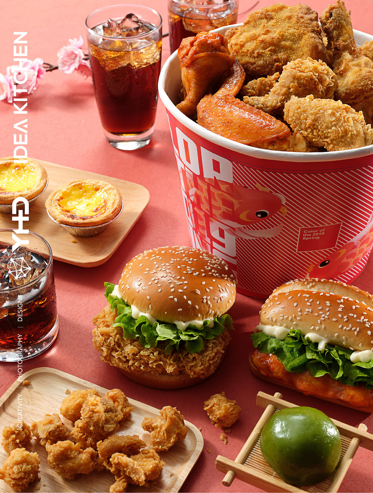 [视觉创意/美食摄影] kfc-2019-咸蛋黄肉酥青团