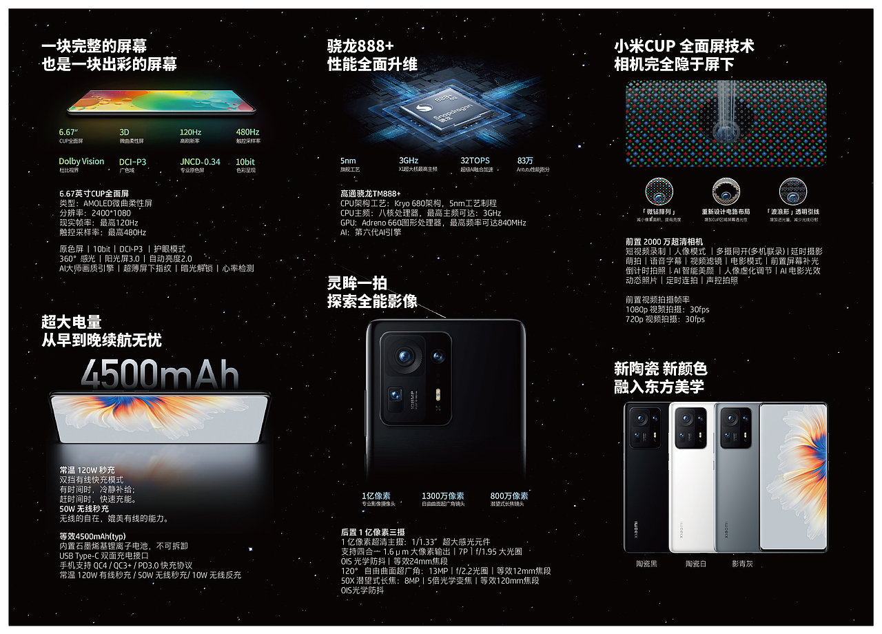 小米mix4三折页,易拉宝