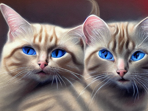 #AI创作实验室#伊布，虎斑暹罗猫，蓝眼睛