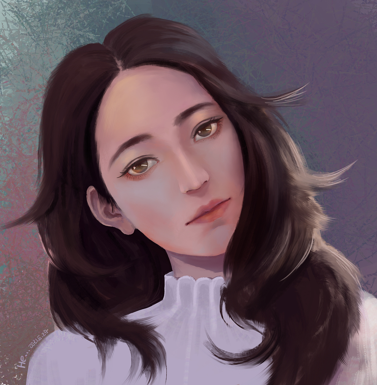 女生头像一枚（图ZMjYwNTk2ODg4） - 商业插画 - 站酷设计师he在画画原创素材 - 站酷ZCOOL
