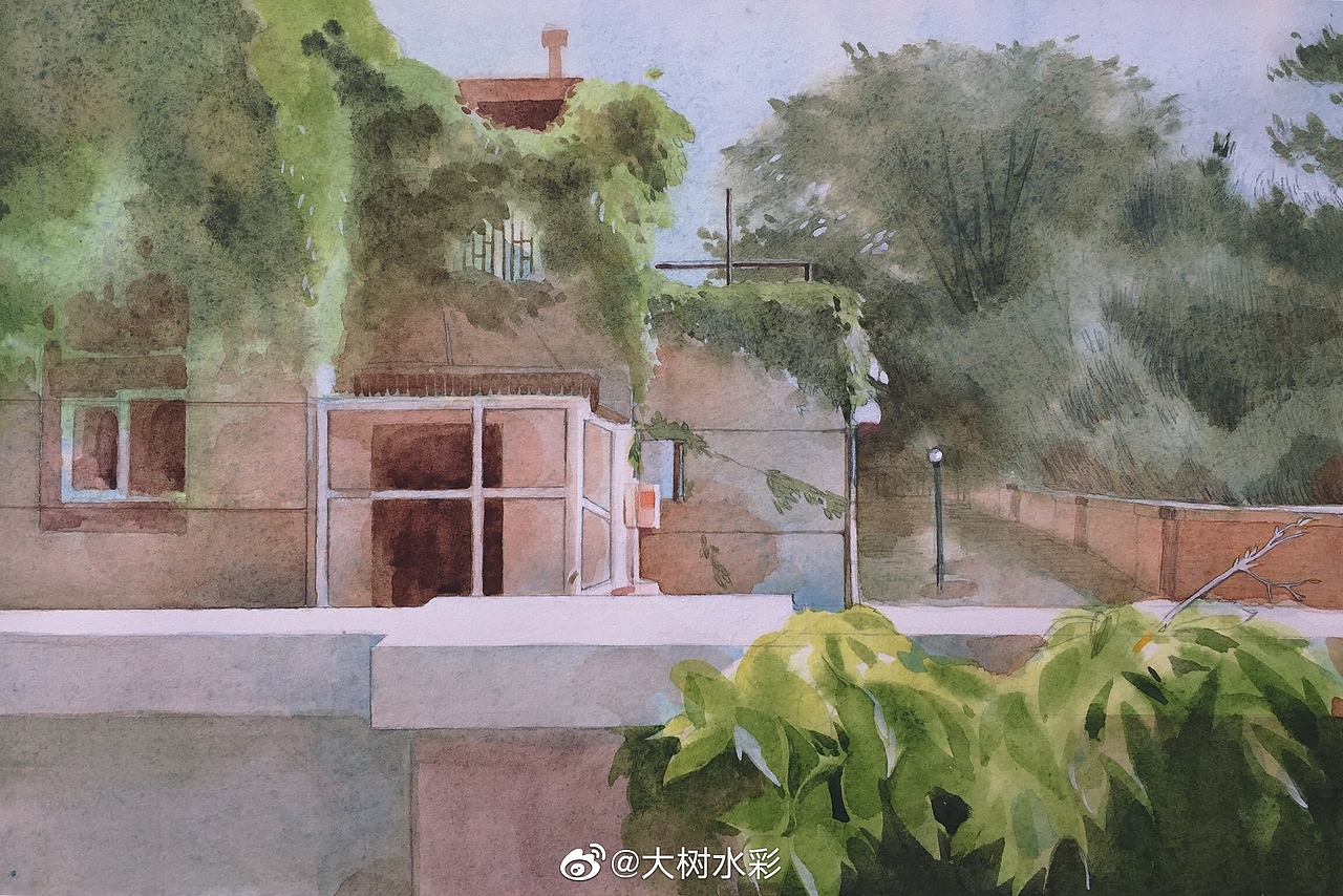 如果你来敲我的门，那就是最美的一天（图ZMTgyMzMzOTk2） - 绘画 - 站酷设计师大树水彩原创素材 - 站酷ZCOOL