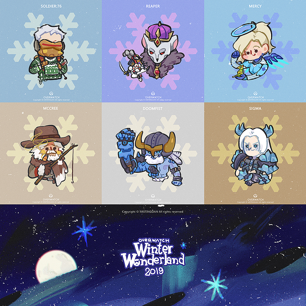 守望先锋20款活动头像（图ZMjM2MzQ1MTAw） - 艺术插画 - 站酷设计师MEITINGUAN原创素材 - 站酷ZCOOL