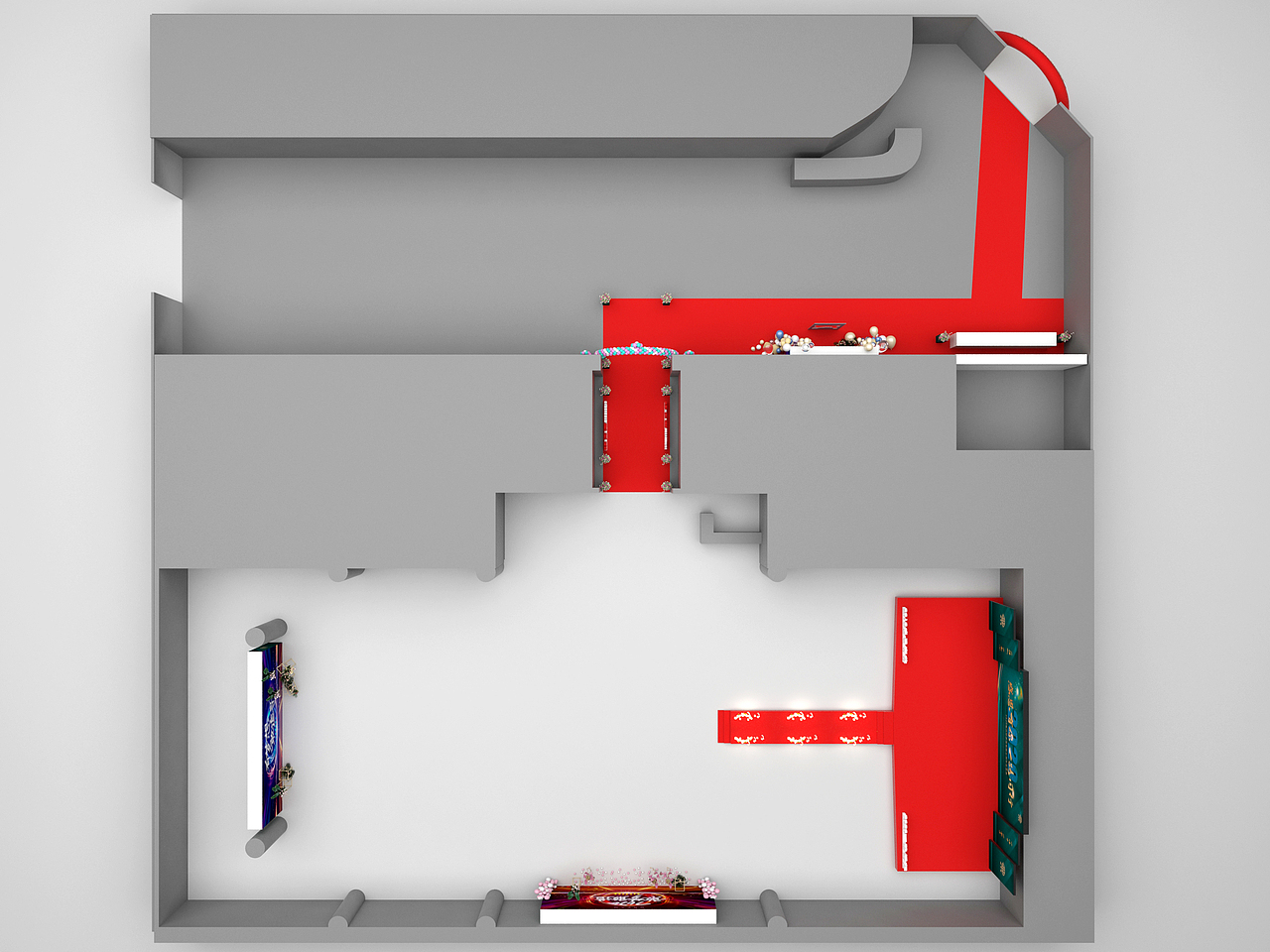 好多宝年会布置示意效果图（图ZMTkwMDUwMjA4） - 场景 - 站酷设计师放狼的小羊原创素材 - 站酷ZCOOL