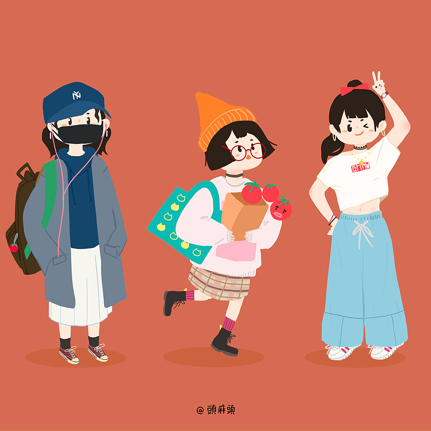 我把未来的你，都画进了画里。1-5期合集（图ZMjEyMjgwNjI4） - 艺术插画 - 站酷设计师頭麻頭原创素材 - 站酷ZCOOL