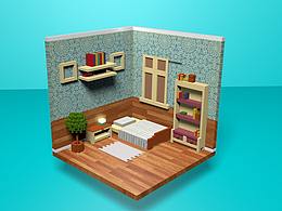c4d建模小屋